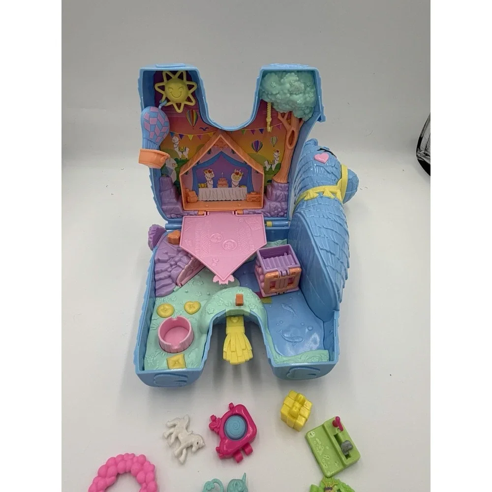 Polly Pocket Llama Party Piñata Playset HHX74 2 Dolls Accessories Mattel